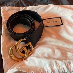 Gucci Leather Belt 2015 Re-Edition wide leather belt